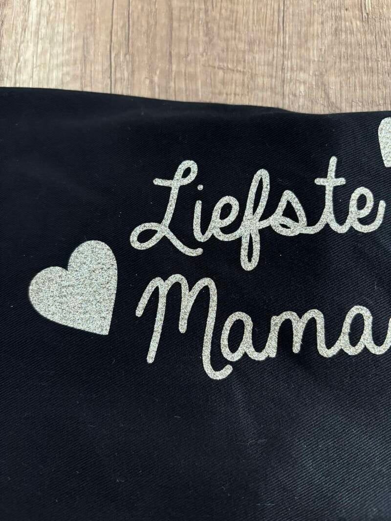 Keukenschort "Liefste mama" glitterletters